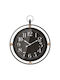 Wall Clock Black Round Glass Numbers and Circles 59x72x6cm 2/box
