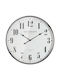 Wall Clock Black White Round Classic Glass & Numbers Φ67.5x5.5cm 2/box 15-94263