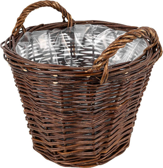 Creative Dekorativer Korb Korbweide mit Griffen Beige 30x30x30cm