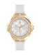 Philipp Plein Hyper Ανδρικό Ρολόι 42mm Χρονογράφος Μπαταρίας με Λευκό Καουτσούκ Λουράκι