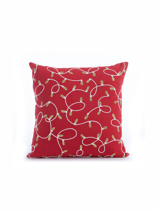 Nef-Nef Homeware Perna Decorativă de Crăciun Pătrat Roșu 45x45buc