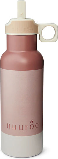 Nuuroo Conrad Kids Water Bottle Thermos Stainless Steel Pink 500ml