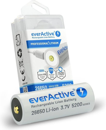 everActive Презареждаща батерия 26650 Li-ion 5200mAh 3.7V 1бр