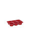 Alpina Appliances Formă de Patiserie pentru Cupcakes/Muffins din Silicon 6 Locuri 26.5x17.3x4buc Red 1buc