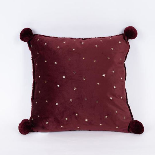Eurolamp Throw Pillow Burgundy 45x45cm