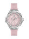 Philipp Plein Chrono Royal Damenuhr 42mm Chronograph Batterie mit Rosa Gummiarmband
