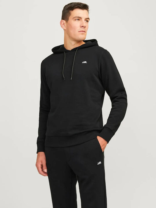 Jack & Jones Φούτερ με Κουκούλα Black