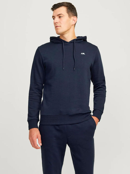 Jack & Jones Φούτερ με Κουκούλα Σκουρο Μπλε