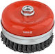 Yato Flachbürste 125mm mit Gewinde M14 Beschnittener Draht 47691