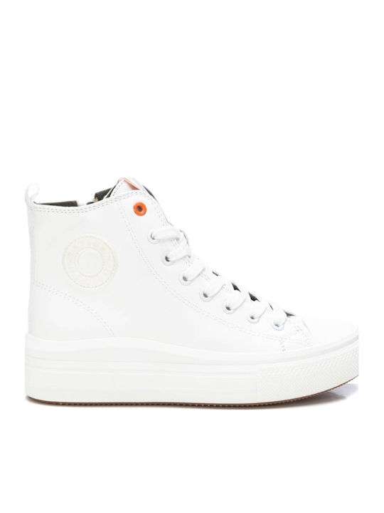 Refresh Γυναικεία Flatforms Μποτάκια Λευκό