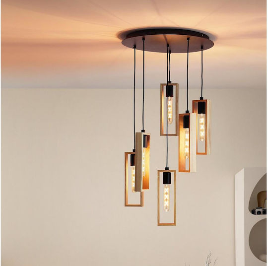 Eglo 44054 Пендел за таван Littleton 6xe27 60w 230v FSC сертифициран