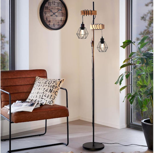 Eglo 44081 Επιδαπέδια Λάμπα Townshend 2xe27 60w 230v Fsc Πιστοποιημένο