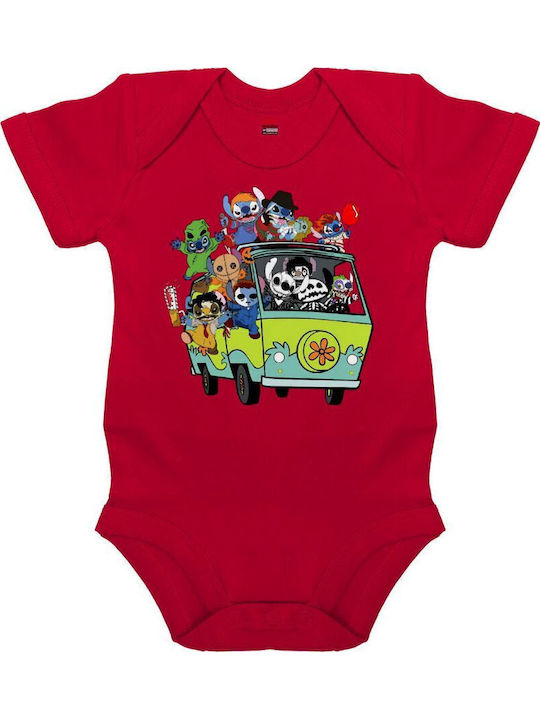 Koupakoupa Stitch Halloween Mâneca scurta Red