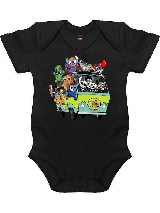 Koupakoupa Stitch Halloween Mâneca scurta Black
