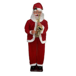 Santa Claus with Saxophone Music Motion 150cm