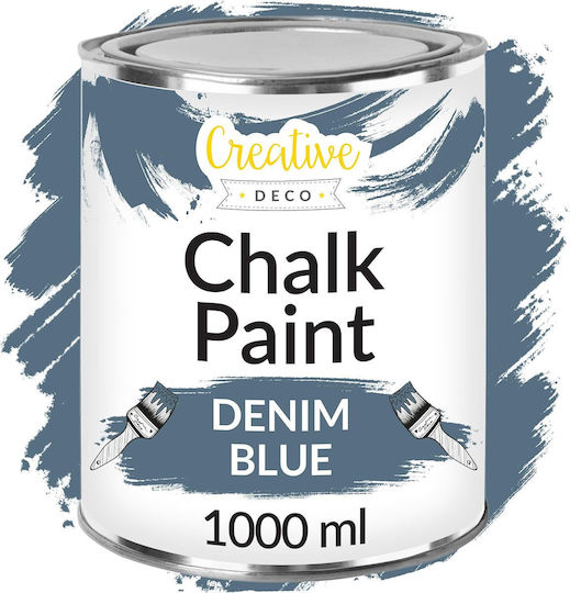 Creative Χρώμα Κιμωλίας Denim Blue 1000ml JAN-CD-FARBA-KREDOWA-BLUE-D-1L