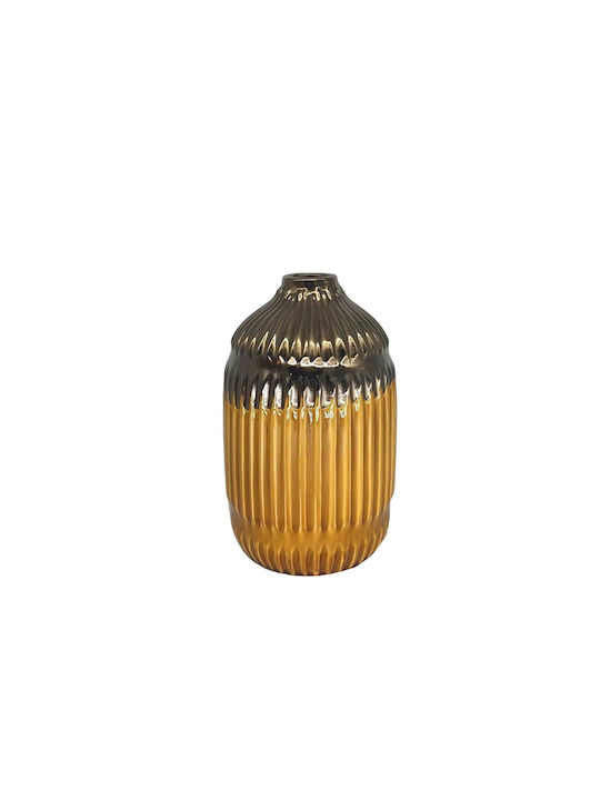 Romimex Decorative Vase Yellow 14x14x23cm