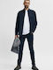 Men's Jeans Pants Elastic with Slim Fit Dark Blue