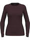 Odlo Active Warm Eco Damen Thermounterwäsche Langärmliges Hemd Burgundisch