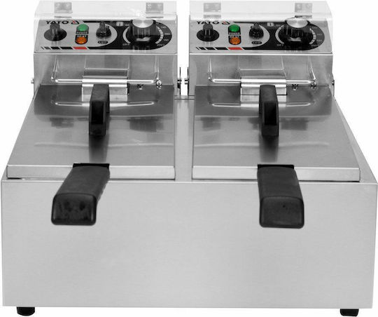 Yato 2-compartment Fryer Deep Fryer 3.5lt Silver