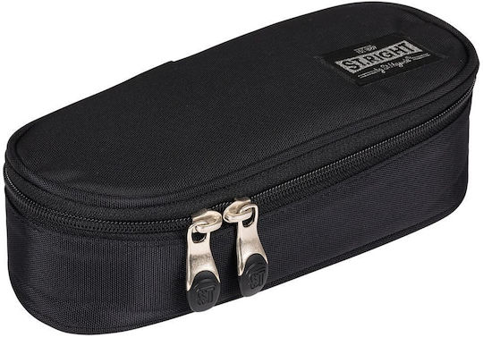 Pencil Case Stiffened Pouch Inner Flap St.right Pc-01 Black Vintage