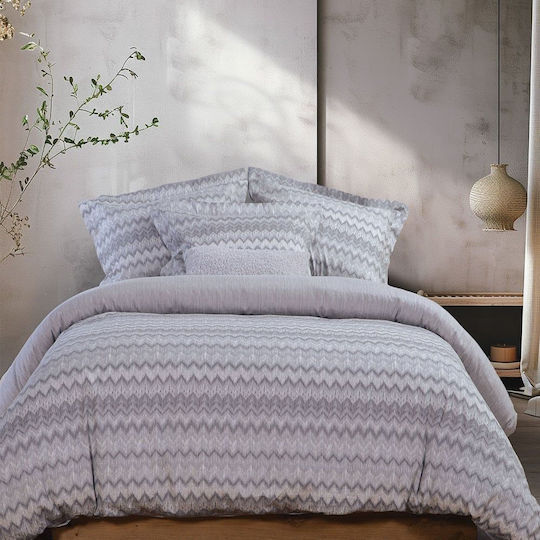 Nef-Nef Homeware Bettdecke Großes Doppelbett 230x240cm Energy Grey 350 GSMGsm