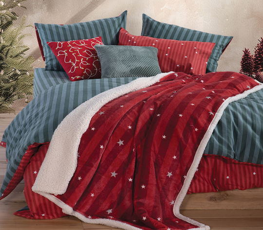 Nef-Nef Homeware Straight To Christmas Одеяло Sherpa Канапе 130x180см Червено