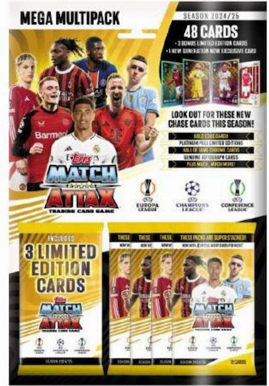 Topps Match Attax Ucc 2024-25 Κάρτες Mega Multipack 52 Κάρτες