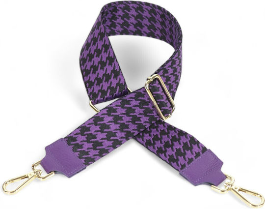Passaggio Leather Strap for Knitted Bag Purple