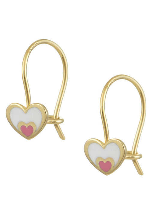 Senzio Belibasakis Kids Earrings Pendants Hearts from Gold