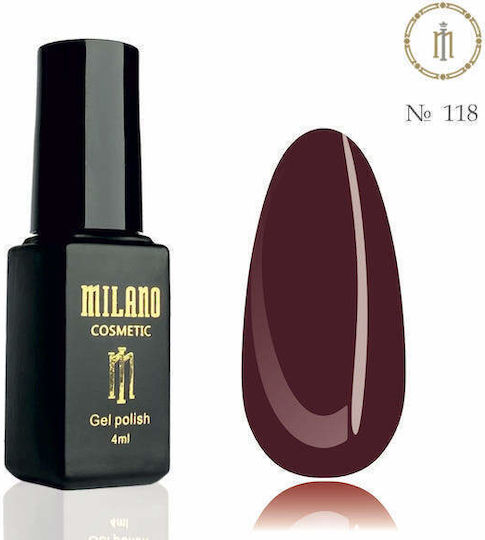 Milano Cosmetic Semi-Permanent Nail Polish 118 4ml 1pcs