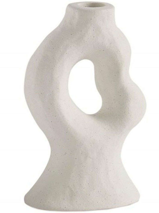 Candle Holder Kea Ah-ax24030 10.5x7x17.5cm White Andrea House Ceramic