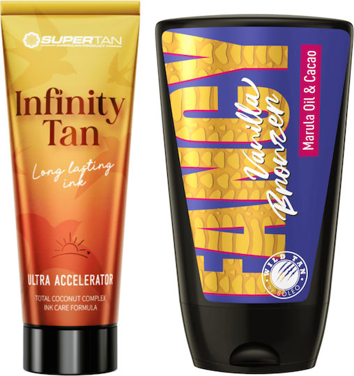 Supertan Infinity Tan + Wild Tan Fancy Vanilla Bronzer Solarium Σώματος 2τμχ