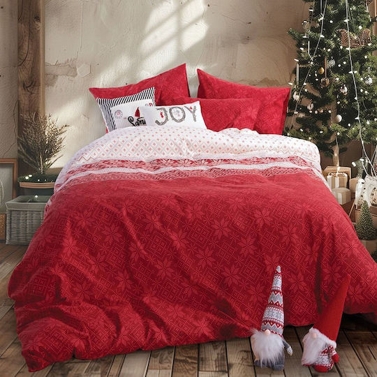 Nef-Nef Homeware Holly Jolly Σετ Μονό 3τμχ 160x260εκ. Red