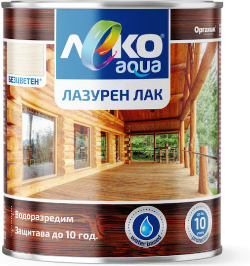 Wood Varnish Leko Aqua Water-based Colorless 700ml Protection Decoration Wooden Surfaces