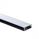Eurospot Aluminiumprofil für LED-Streifen mit Opal Abdeckung 200x3x1cm