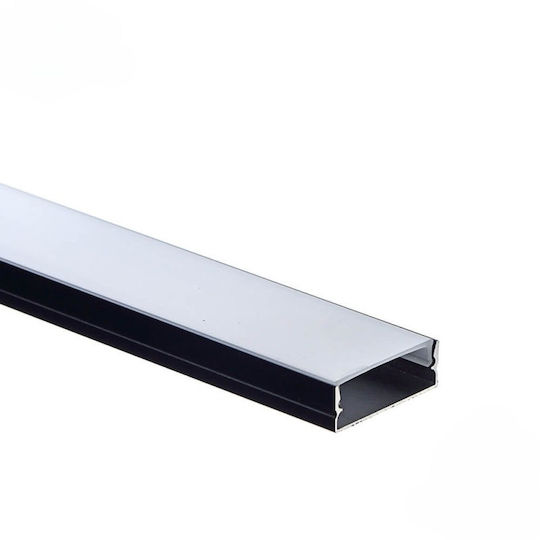 Eurospot Aluminiumprofil für LED-Streifen mit Opal Abdeckung 200x3x1cm