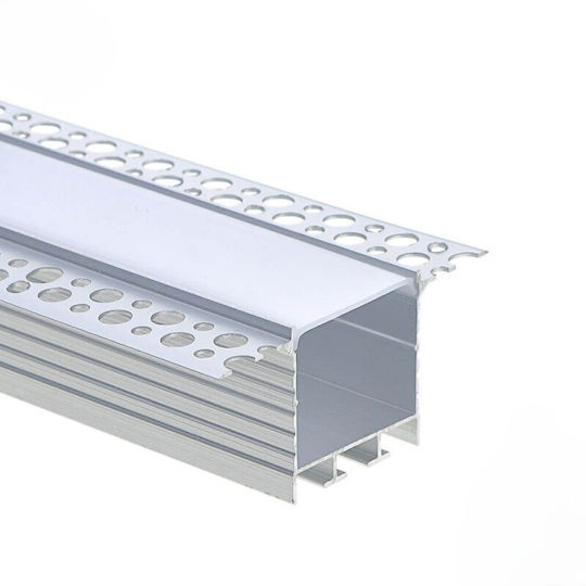 Eurospot Aluminum Profile for LED Strip with Opal Cover for Drywall 200x7.1x3.5cm