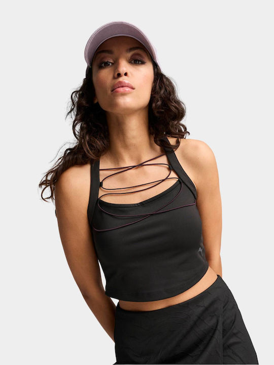 PUMA Women's Athletic Crop Top Sleeveless Black