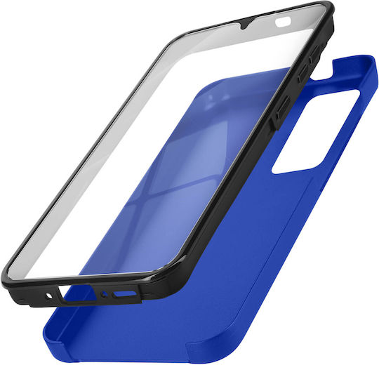 Avizar Hülle Samsung Galaxy A35 Rückseite Hart Vorderseite Weich Taktile Blau