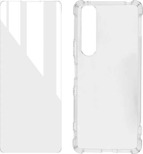 Schutzpaket Sony Xperia 10 III Weiche Hülle Panzerglas