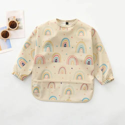 Baby Cloud Curcubeu Impermeabila Salopetă material textil cu Mâneci Bej