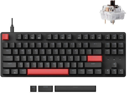 Keychron Lemokey X1-A3 QMK/VIA X1-A3 Gaming Mechanical Keyboard Tenkeyless with Keychron Brown Switches and Illuminated Keys English US