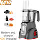 Ingco Multifunctional Food Processor 250W with Pot 1.25lt and Jug Blender Gray