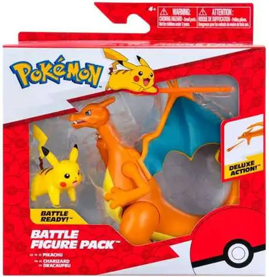 Jazwares Pokemon Helden Charizard Pikachu 11cm & 5cm für 4+ Jahre