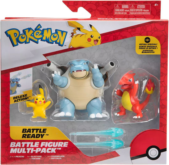 Jazwares Pokemon Pikachu Charmeleon Blastoise For 4+ Age