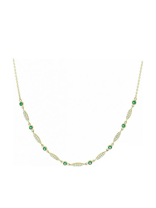 Art d or Gold 14K Necklace with Green Zircon
