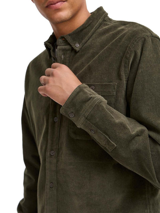Blend Κοτλέ Overshirt Λαδί
