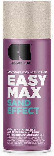 Cosmos Lac Σπρέι Βαφής Easy Max Sand Effect Ακρυλικό Σαγρέ Φινίρισμα Αμμου 400ml 940 Μπεζ
