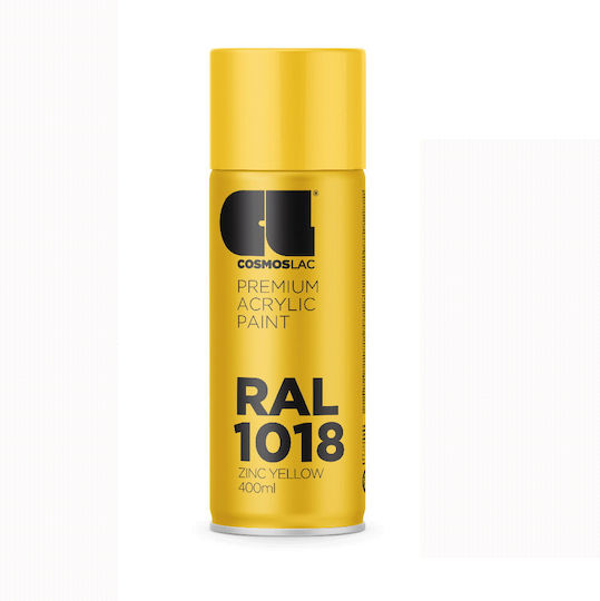 Cosmos Lac Ακρυλικό Σπρέυ Βαφής Ral1018 Zinc Yellow 400ml No 313
